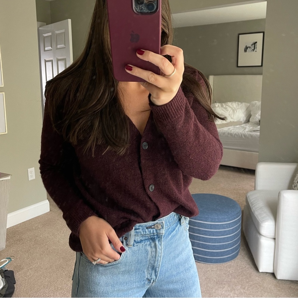 Old Navy Maroon Cardigan